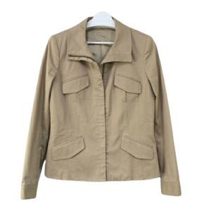 THEORY kahki heavy stitch utility jacket blazer